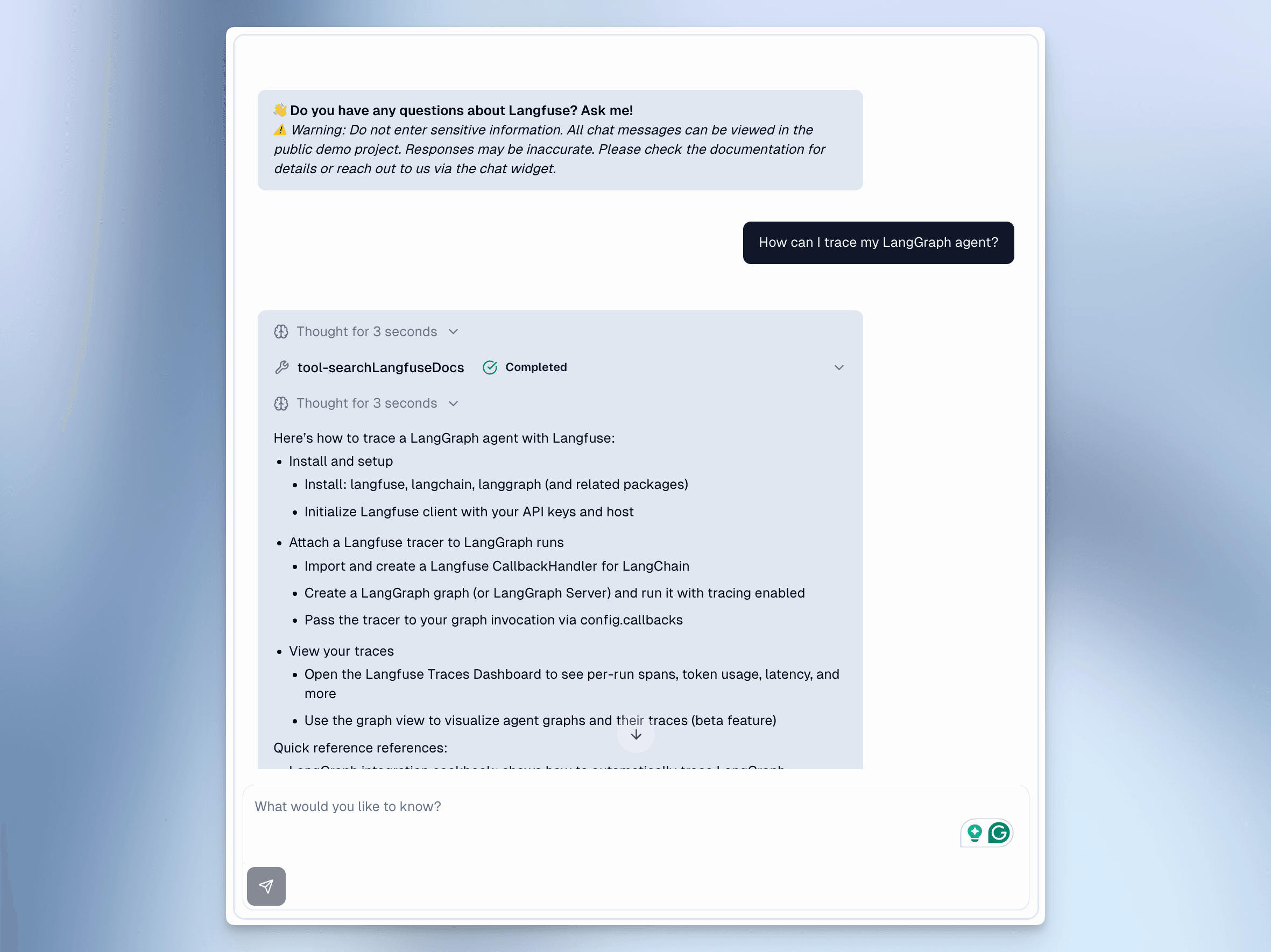 Chat Interface